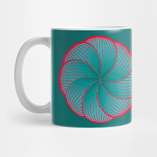 Turquoise flower Mug